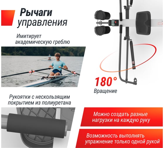 Гребной тренажер UNIXFIT гидравлический 320G RMGD320G