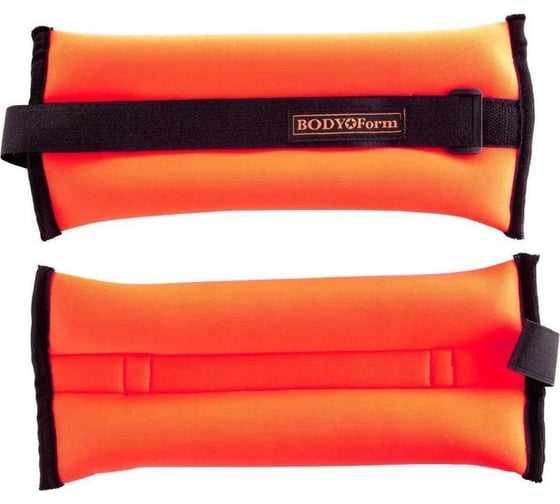 Неопреновый утяжелитель BODYFORM оранжевый, 2 шт х 400 гр BF-WUN02/Orange/2-400