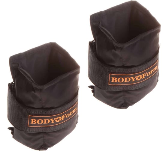 Универсальный утяжелитель BODYFORM черный, 2 шт х 2000 гр BF-WUN01/black/2-2000