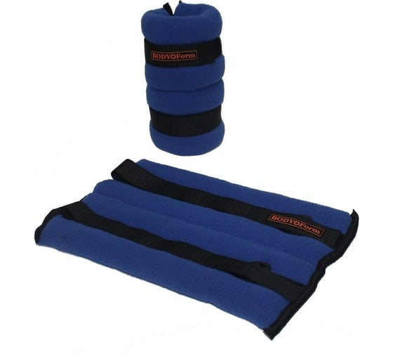 Флисовый утяжелитель BODYFORM синий, 2 шт х 500 гр BF-WUN04/blue/2-500