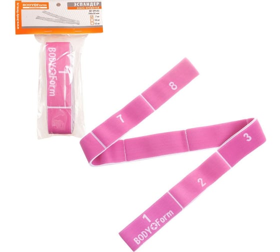 Эспандер BODYFORM 79 см., розовый 15 кг BF-EPL02-79sm pink 15kg