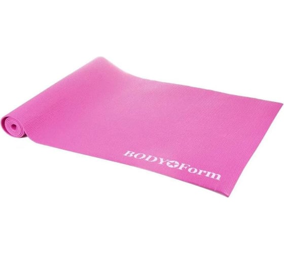 Гимнастический коврик BODYFORM 173х61х0.3 см, розовый BF-YM01/173-61-0,3/pink