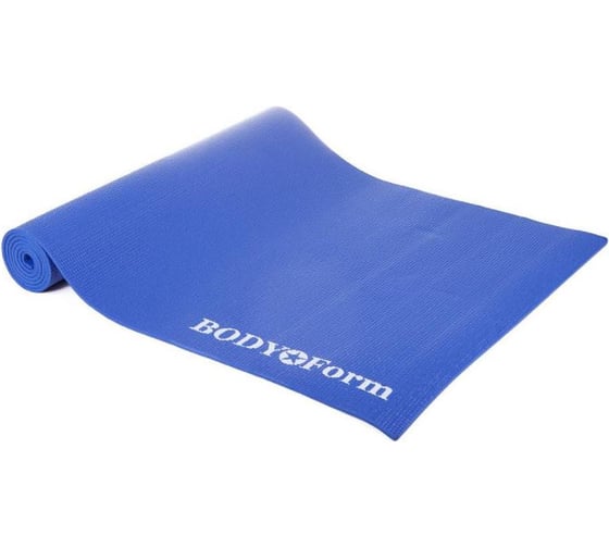 Гимнастический коврик BODYFORM 173х61х0,4 см, синий BF-YM01/173-61-0,4/blue 1