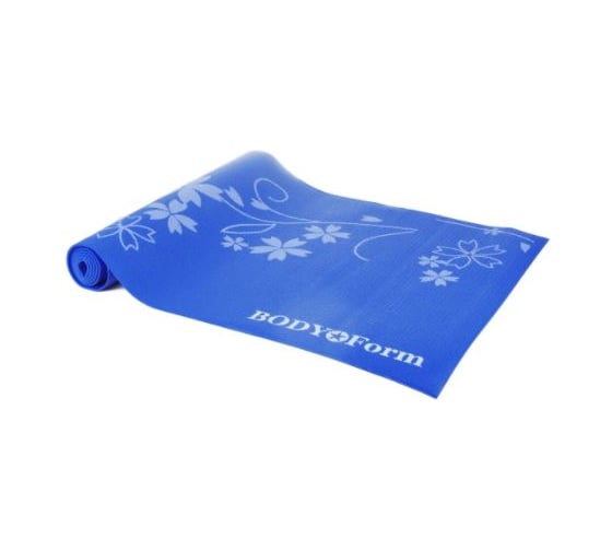 Гимнастический коврик BODYFORM 173х61х0,4 см, синий BF-YM02/173-61-0,4/blue