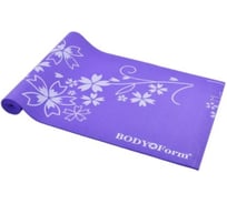 Гимнастический коврик BODYFORM 173х61х0,4 см, фиолетовый BF-YM02/173-61-0,4/violet