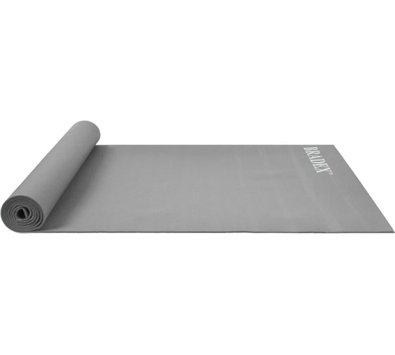 Коврик для йоги и блок BRADEX 173х61х0.5 см, серый, с чехлом SF 0810