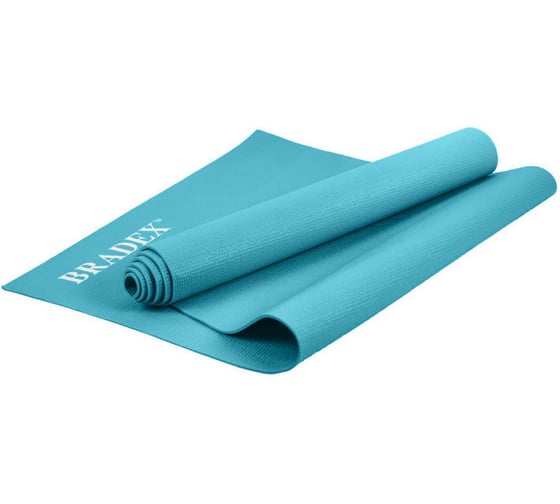 Коврик для йоги и блок BRADEX 173х61х0,3 см бирюзовый, с чехлом SF 0807 1