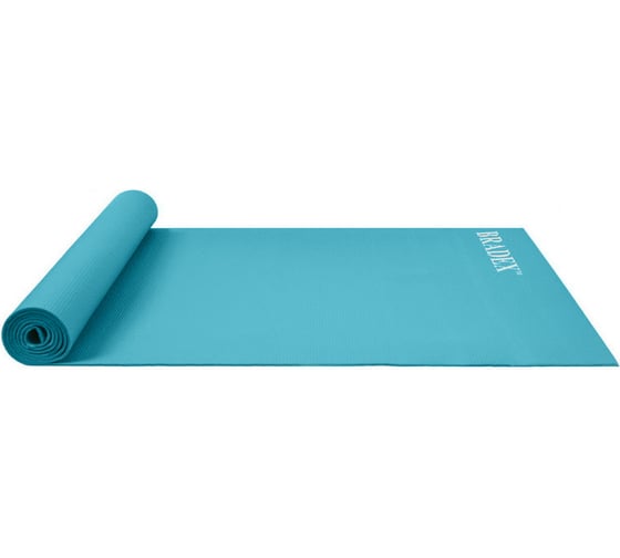 Коврик для йоги и блок BRADEX 173х61х0,3 см бирюзовый, с чехлом SF 0807