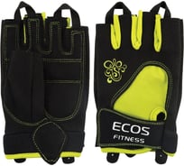Перчатки для фитнеса Ecos женские, желто-черные, размер S SB-16-1728 005323