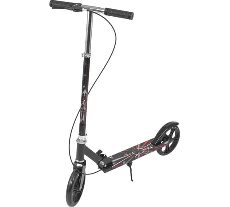 Городской самокат BRADEX, колеса 200мм, с ручным тормозом, черный SF 0659