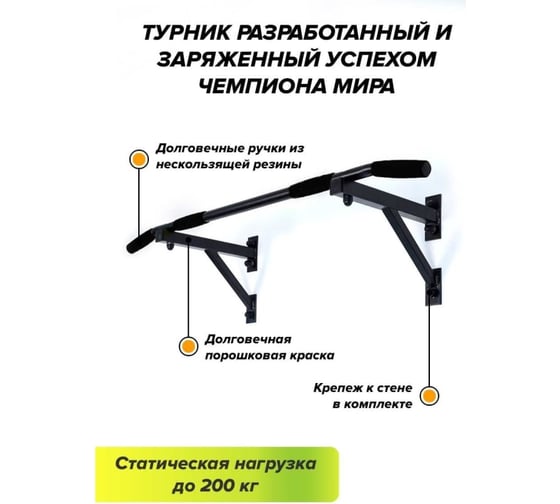 Настенный турник Absolute Champion Aktiv синий АЧ 8544