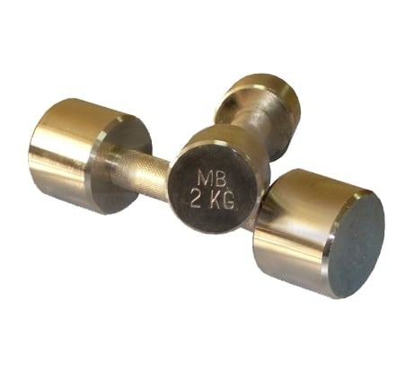 Неразборная гантель Barbell Фитнесс 2 кг, хром 238