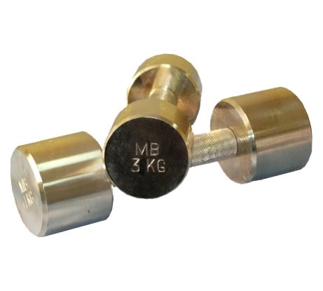 Неразборная гантель Barbell Фитнесс 3 кг, хром 240