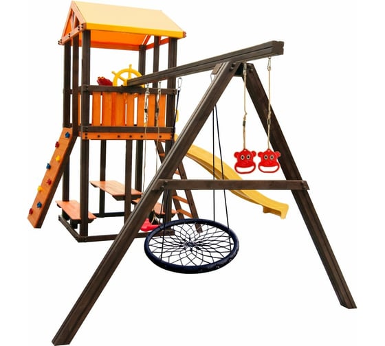 Игровой комплекс (ИК) Perfetto Sport «Bari-4» + качели Паутина СГ000005005