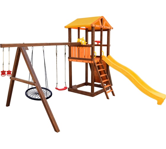 Игровой комплекс (ИК) Perfetto Sport «Pitigliano-5» + качели Паутина СГ000004976