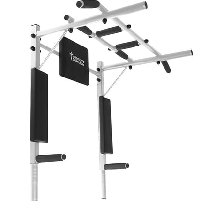 Турник-брусья Absolute Champion Железное тело белый с черными ручками ВБ АЧ 15769 АЧ8355