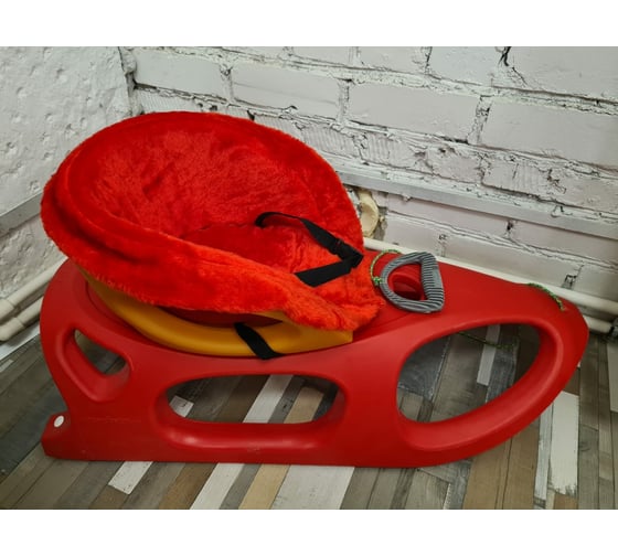 Санки с сиденьем и матрасиком Asplast 2KIDS красные 2K-103-005
