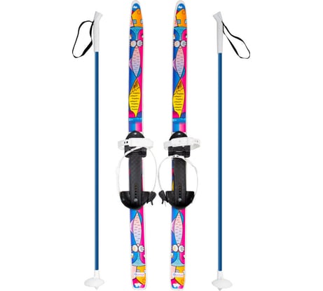 Детские лыжи Cicle Быстрики Коты, 90 см, с палками 90 см 4630035334304
