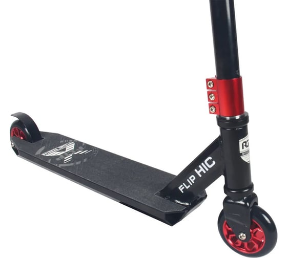 Трюковый самокат RGX черный/красный FLIP2.0HIC/BlackRed