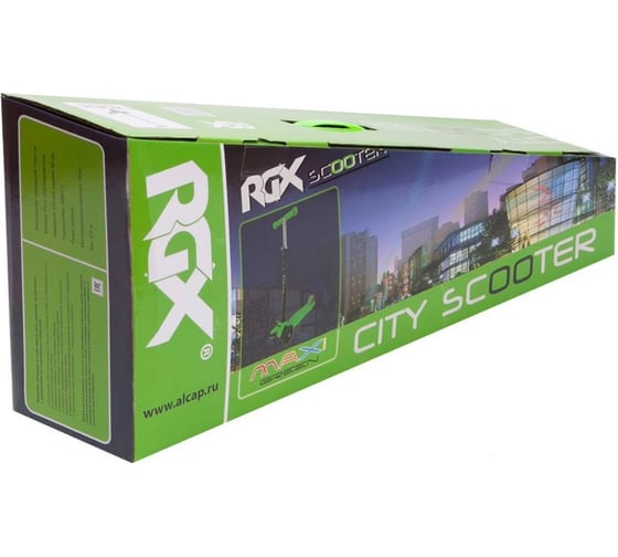 Самокат RGX зеленый MAXILED/green