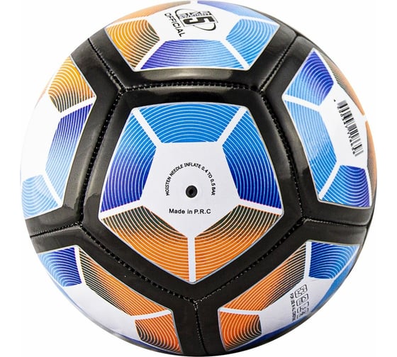Футбольный детский мяч ATEMI Novus LIGA, PVC, белый/синий/оранжевый, р.5, 00-00004640