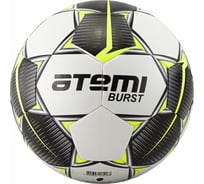 Футбольный мяч ATEMI АТЕМИ BURST р.5, белый/черный/желтый 00-00007028