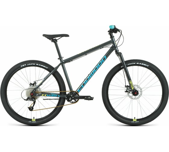 Велосипед FORWARD SPORTING 27.5 X, 9 скоростей, рост 17, темно-серый/зеленый RBKW1M179007