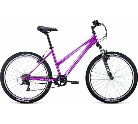 Велосипед FORWARD IRIS 26 10 26, 6 скоростей, рост 17, фиолетовый RBKW1M166007