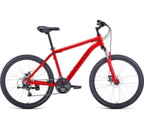 Велосипед FORWARD HARDI 26 2.1 disc, 21 скорость, рост 18, красный RBKW1M36G004