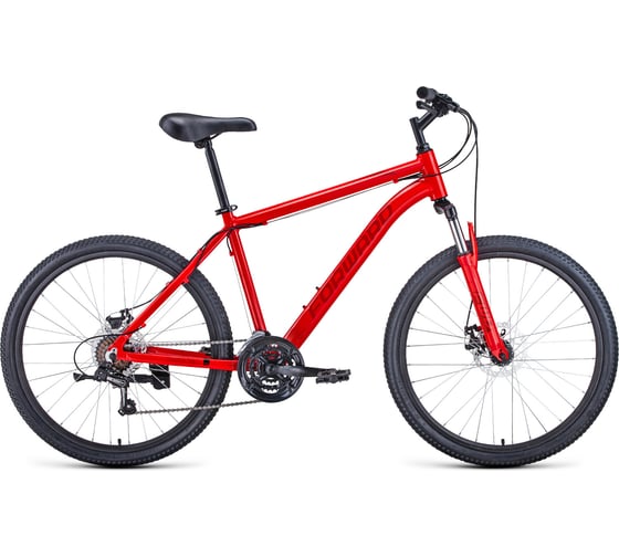 Велосипед FORWARD HARDI 26 2.1 disc, 21 скорость, рост 18, красный RBKW1M36G004
