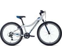 Велосипед FORWARD TWISTER 24 1.0 24, 7 скоростей, рост 12, 2020-2021г, серебристый/синий RBKW1J347015