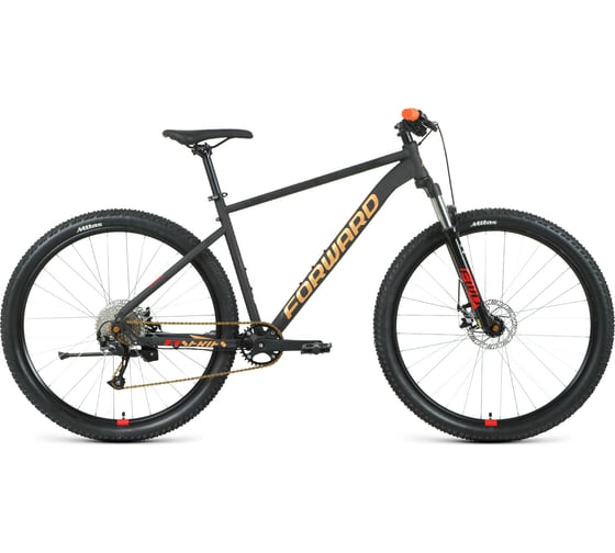 Велосипед FORWARD SPORTING 29 XX, 9 скоростей, рост 21, черный матовый/золотой RBKW1M198022 1
