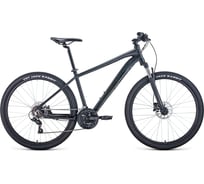 Велосипед FORWARD APACHE 27.5 3.0 disc, 21 скорость, рост 19, черный матовый/черный RBKW1M67Q037