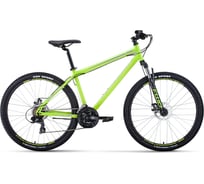 Велосипед FORWARD SPORTING 27.5 2.0 disc, 21 скорость, рост 17, 2020-2021г, ярко-зеленый/серый RBKW1M17G020