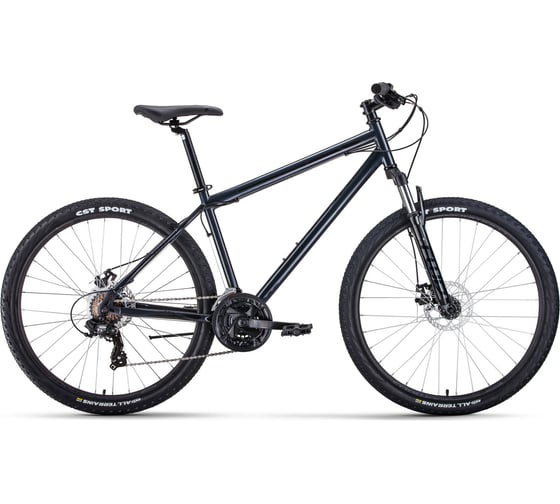 Велосипед FORWARD SPORTING 27.5 2.0 disc, 21 скорость, рост 17, 2020-2021г, темно-серый/черный RBKW1MN7Q011