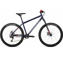 Велосипед FORWARD SPORTING 27.5 X, 9 скоростей, рост 17, 2020-2021г, темно-синий/красный, RBKW1M179006
