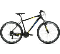 Велосипед Forward APACHE 27.5 12 S, 21 скорость, рост 15, черный/желтый RBKW1M37GS02