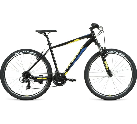 Велосипед Forward APACHE 27.5 12 S, 21 скорость, рост 15, черный/желтый RBKW1M37GS02