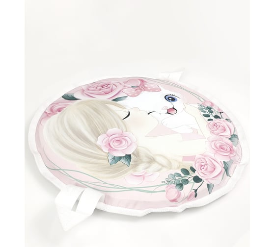 Мягкая круглая ледянка с ручками Hotenok Любимый котик d50 см ledtray_1kotik