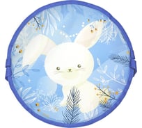 Мягкая круглая ледянка с ручками Hotenok Зимний Заяц d50 см ledtray_1zayc