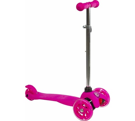 Детский самокат ATEMI Baby Road колеса 118/76 мм, светодиоды, розовый, AKC01C 00-00006917