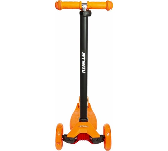 Детский самокат ATEMI Super Rider колеса 118/80 мм, светодиоды, оранжевый AKC02A 00-00006918