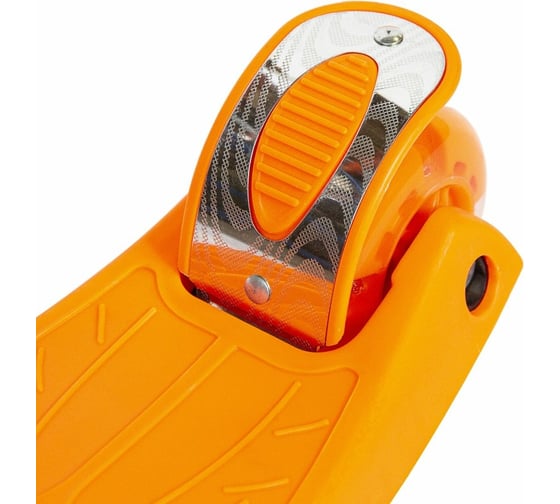 Детский самокат ATEMI Super Rider колеса 118/80 мм, светодиоды, оранжевый AKC02A 00-00006918