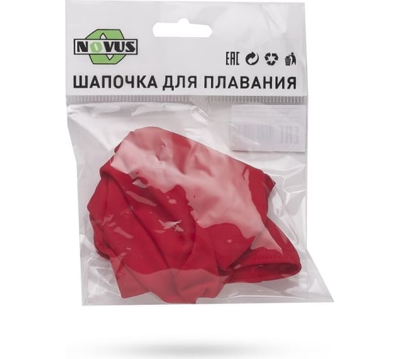 Шапочка для плавания ATEMI NOVUS, полиэстер, красный, NPC-40 00-00001505
