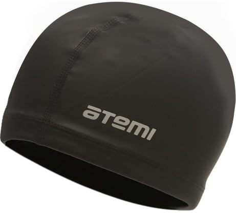 Тканевая шапочка для плавания ATEMI с силиконовым покрытием, чёрный, СС101 00-00007648