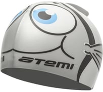 Детская шапочка для плавания ATEMI силикон, рыбка, серебро, FC103 00000098101