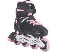 Раздвижные ролики ATEMI, S (30-33), PU64, 82A, ABEC-7 Carbon, SB, черный/розовый, AIS01AS 00-00006941