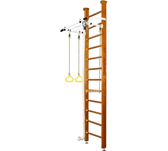 Шведская стенка Kampfer Helena Ceiling №3, классический, высота 3 м, белый, турник K01404014
