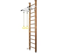 Шведская стенка Kampfer Helena Ceiling №2, ореховый, высота 3 м, белый антик, турник K01404009