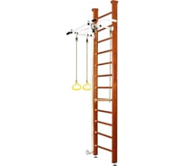 Шведская стенка Kampfer Helena Ceiling №4, вишневый, высота 3 м, белый, турник K01404018